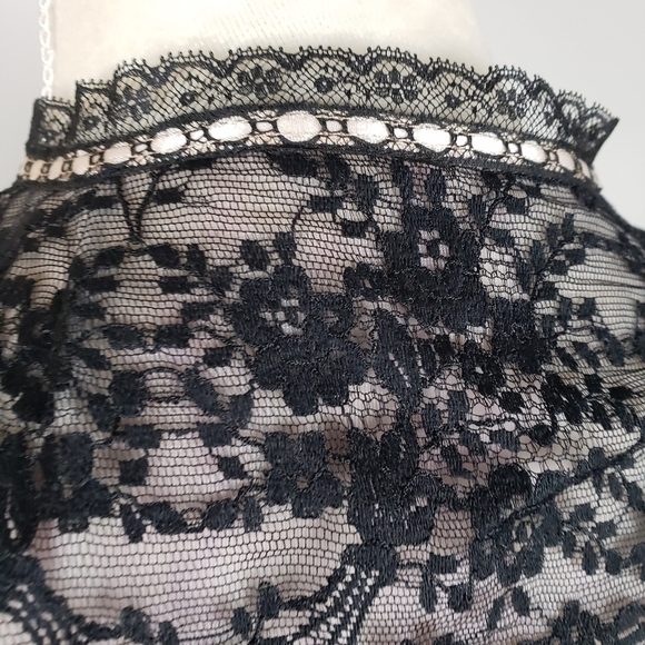 Vintage Van Roalte Radcliffe Lace Negligee Set Nightie and Robe S Black EUC - Picture 5 of 16